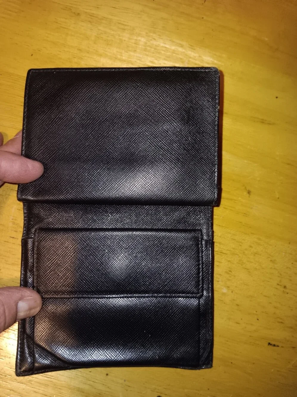 Prada Black Nylon Triangular Logo Wallet